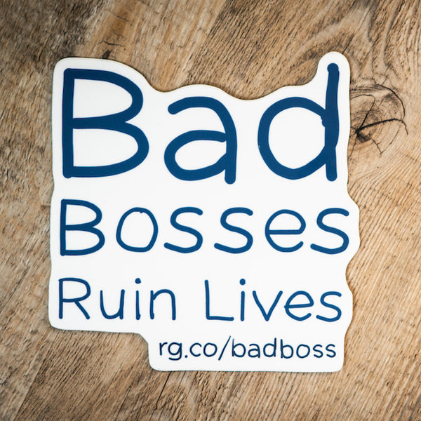 Bad Bosses Ruin Lives Laptop Sticker